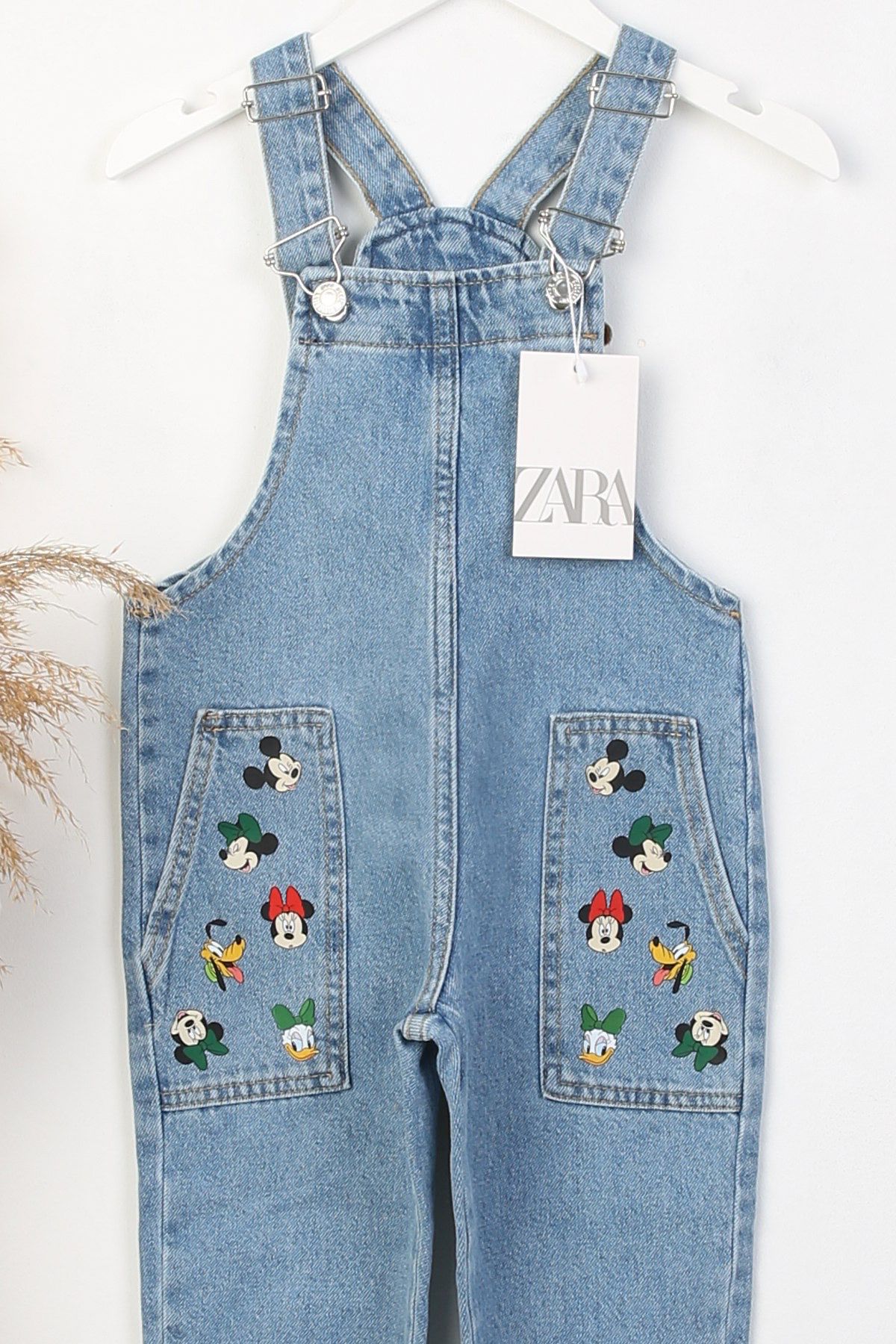 Zara Model Mickey Mouse Baskılı %100 Pamuk Kot Slopet